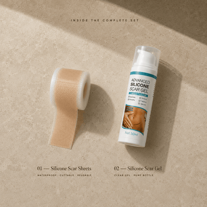 Cesera Narbenpflege-Routine — Silikon-Rolle & Gel