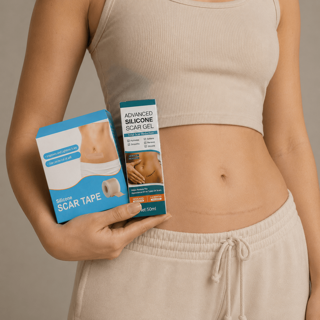 Cesera Narbenpflege-Routine — Silikon-Rolle & Gel